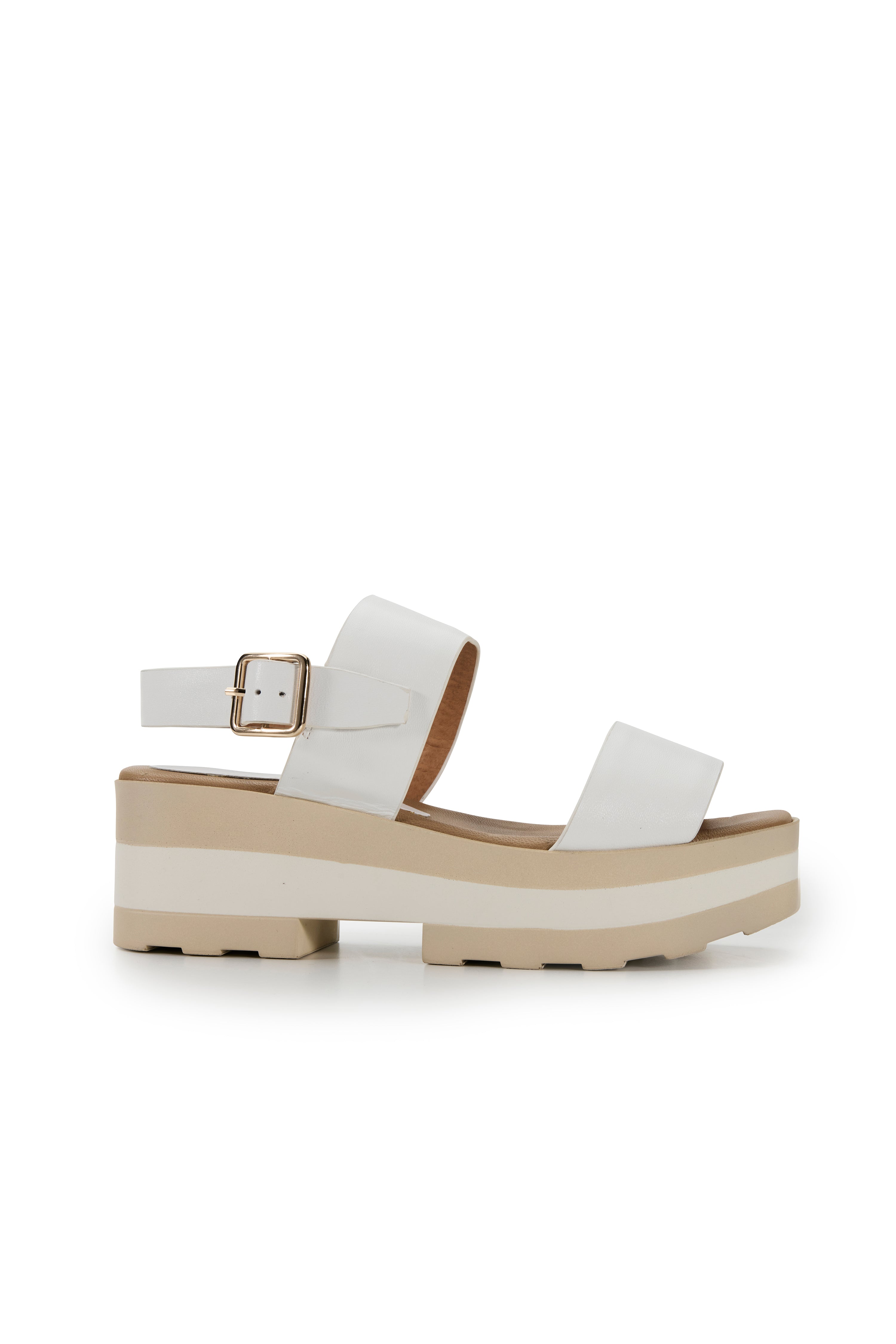 Cape Buckle Sandal - White