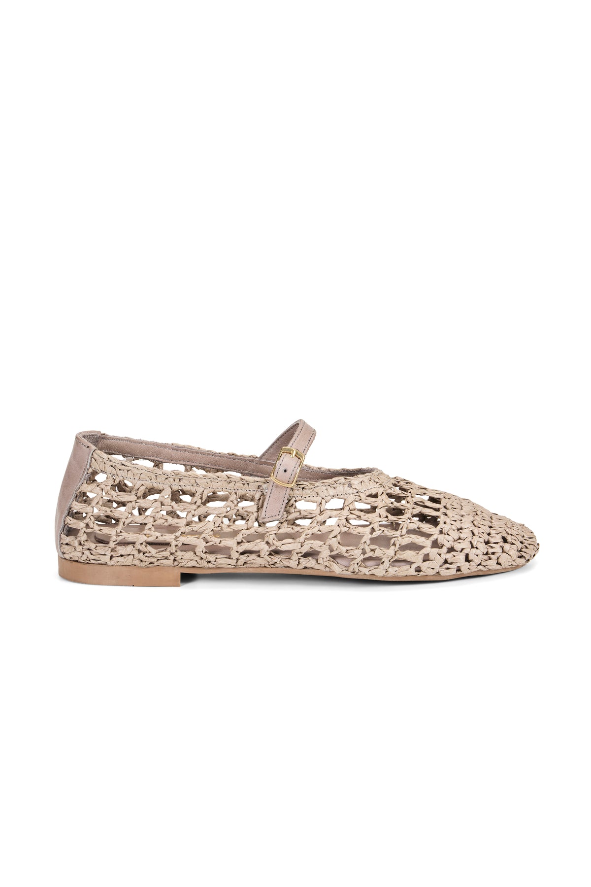Octavia Raffia Ballet Slipper - Taupe