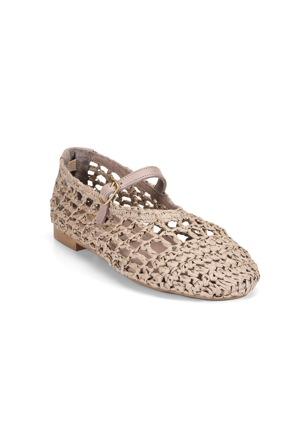 Octavia Raffia Ballet Slipper - Taupe