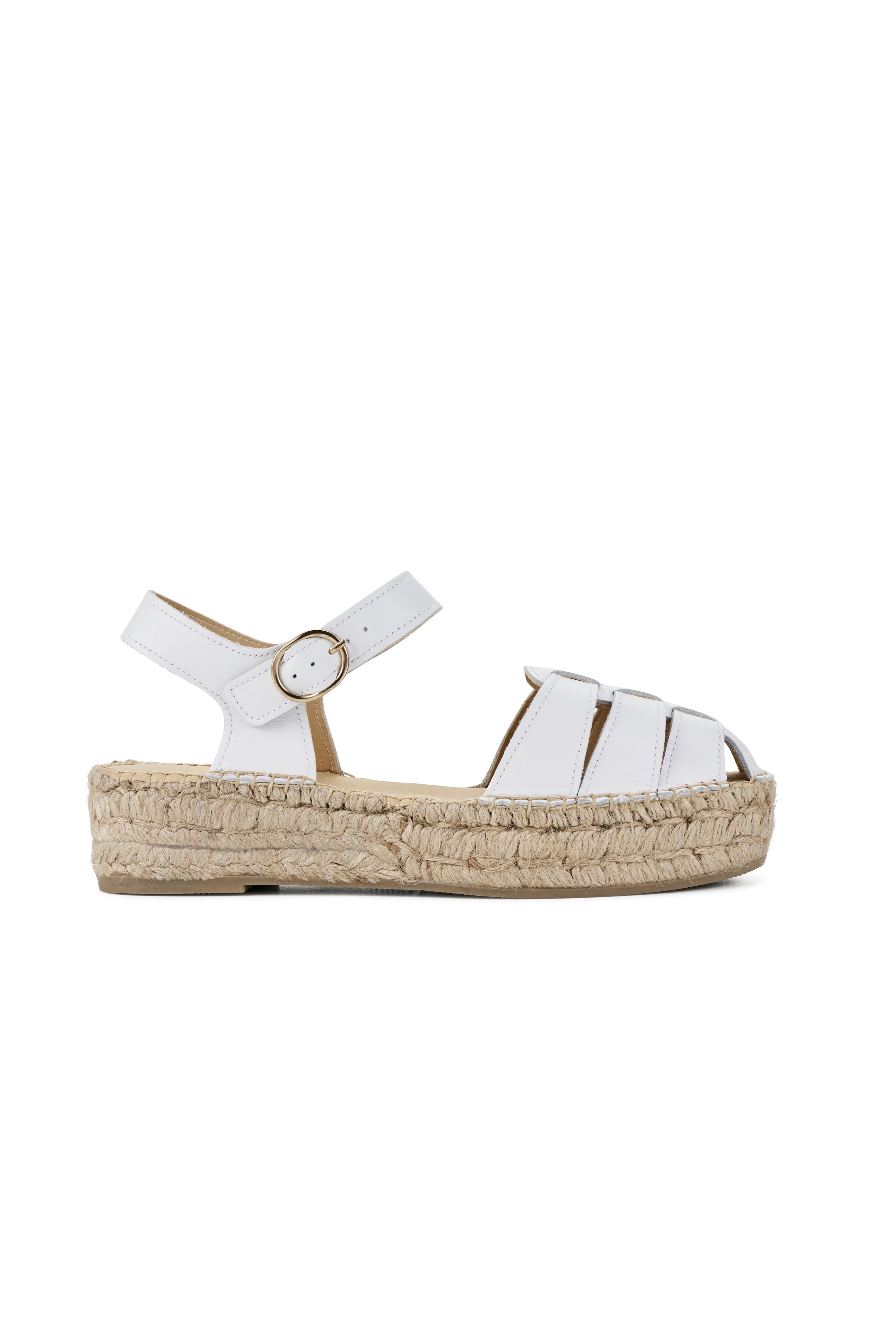 Bosque Fisherman Espadrille Sandal - White Nappa
