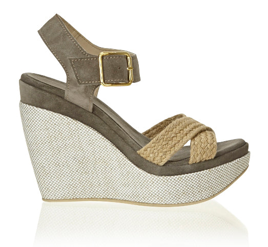 The Jute Suede Espadrille - Smoke
