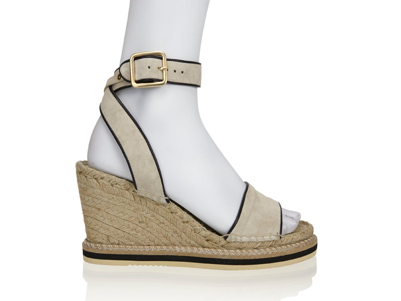 Piped Line Espadrille - Ivory