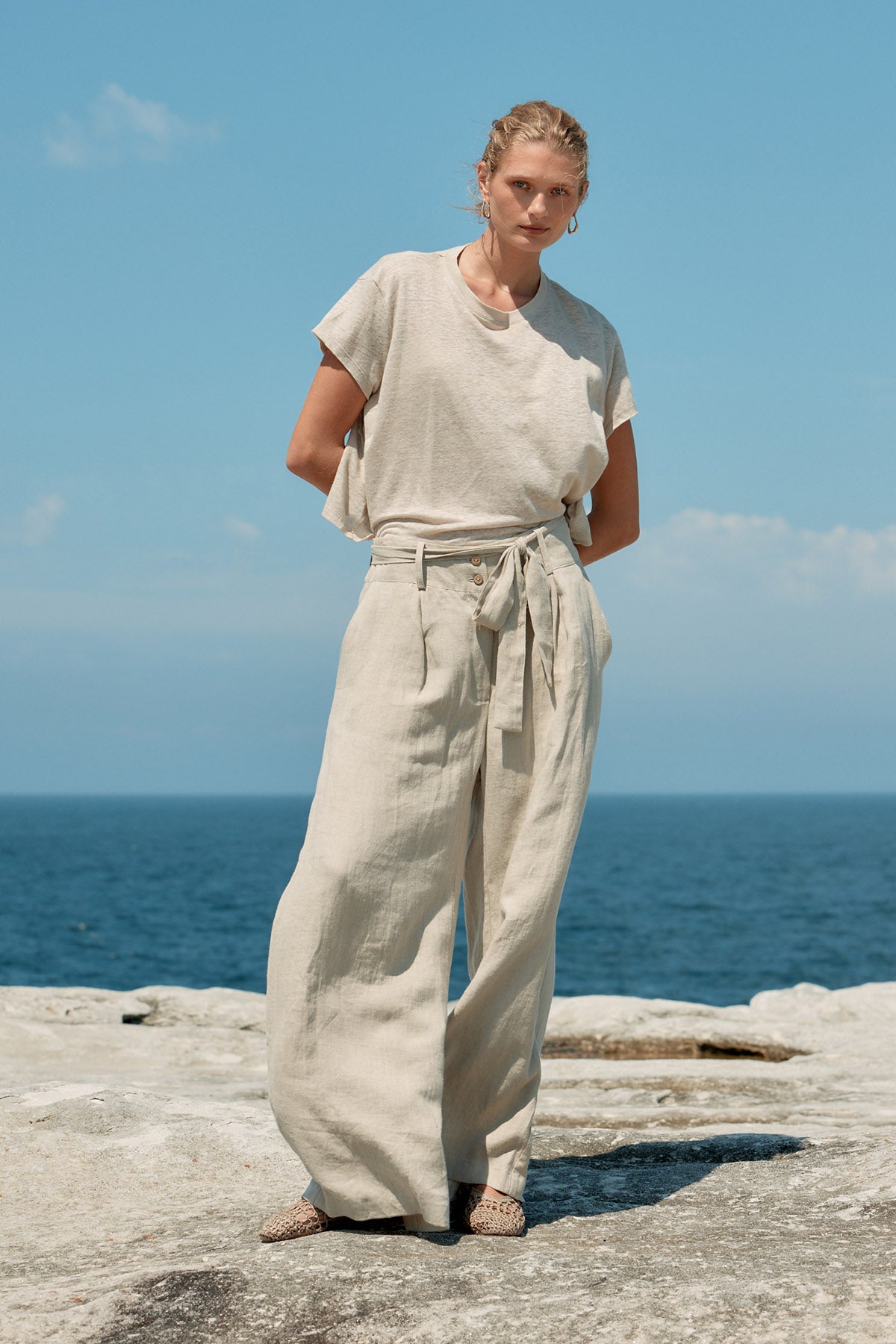 Baby Linen Tee - Natural
