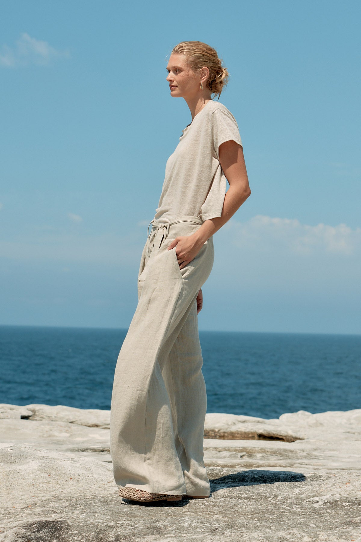 Baby Linen Tee - Natural