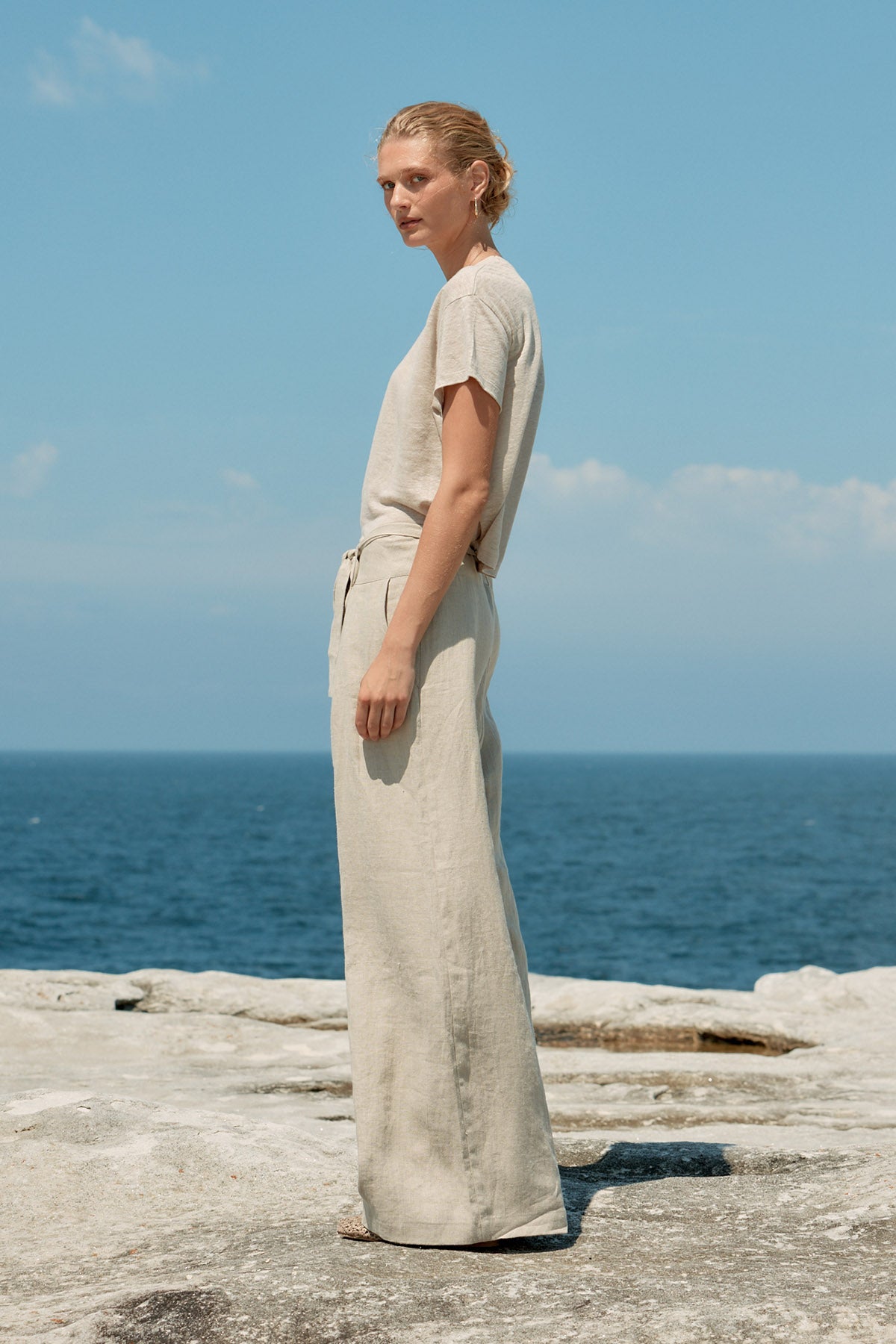 Baby Linen Tee - Natural