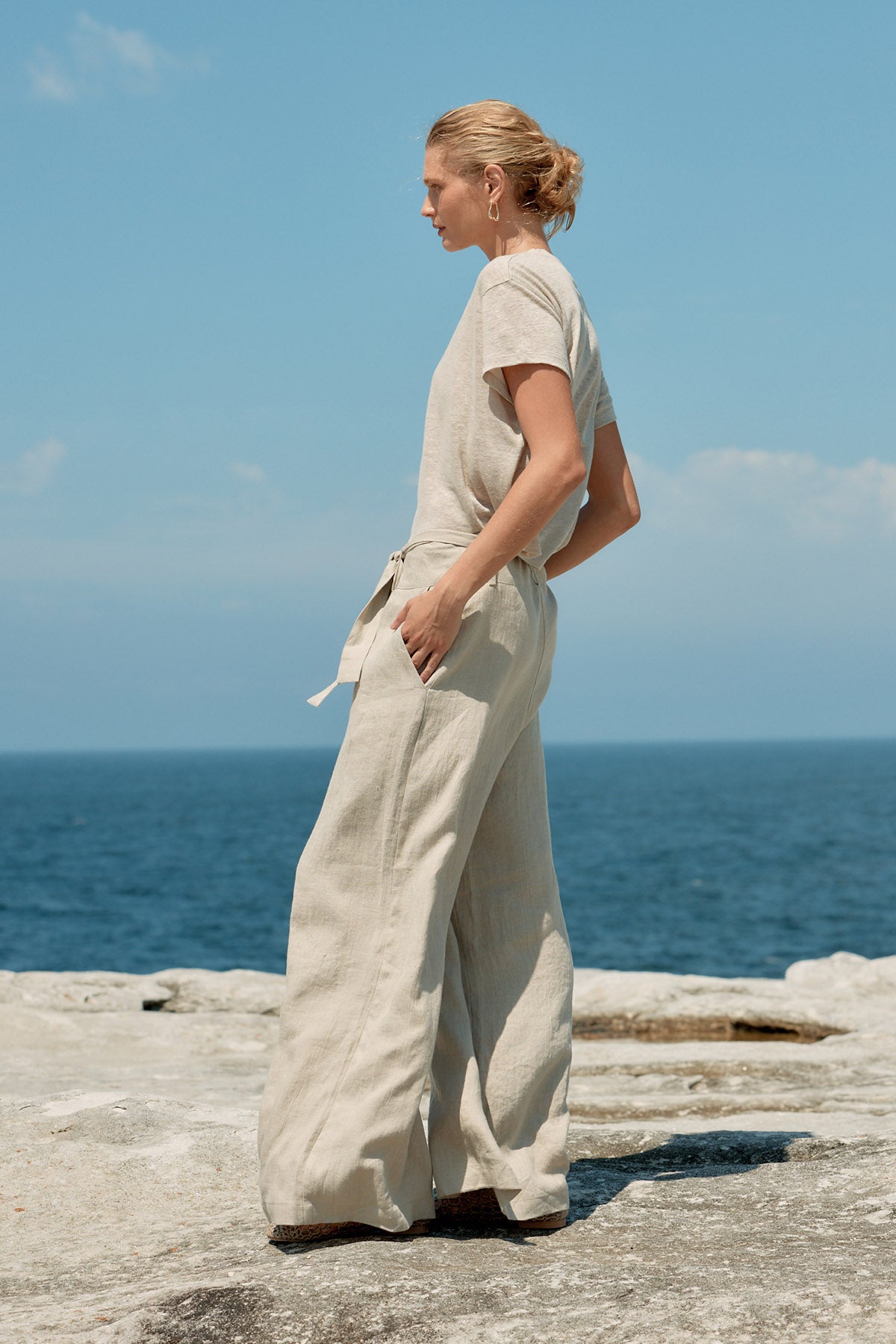 Baby Linen Tee - Natural