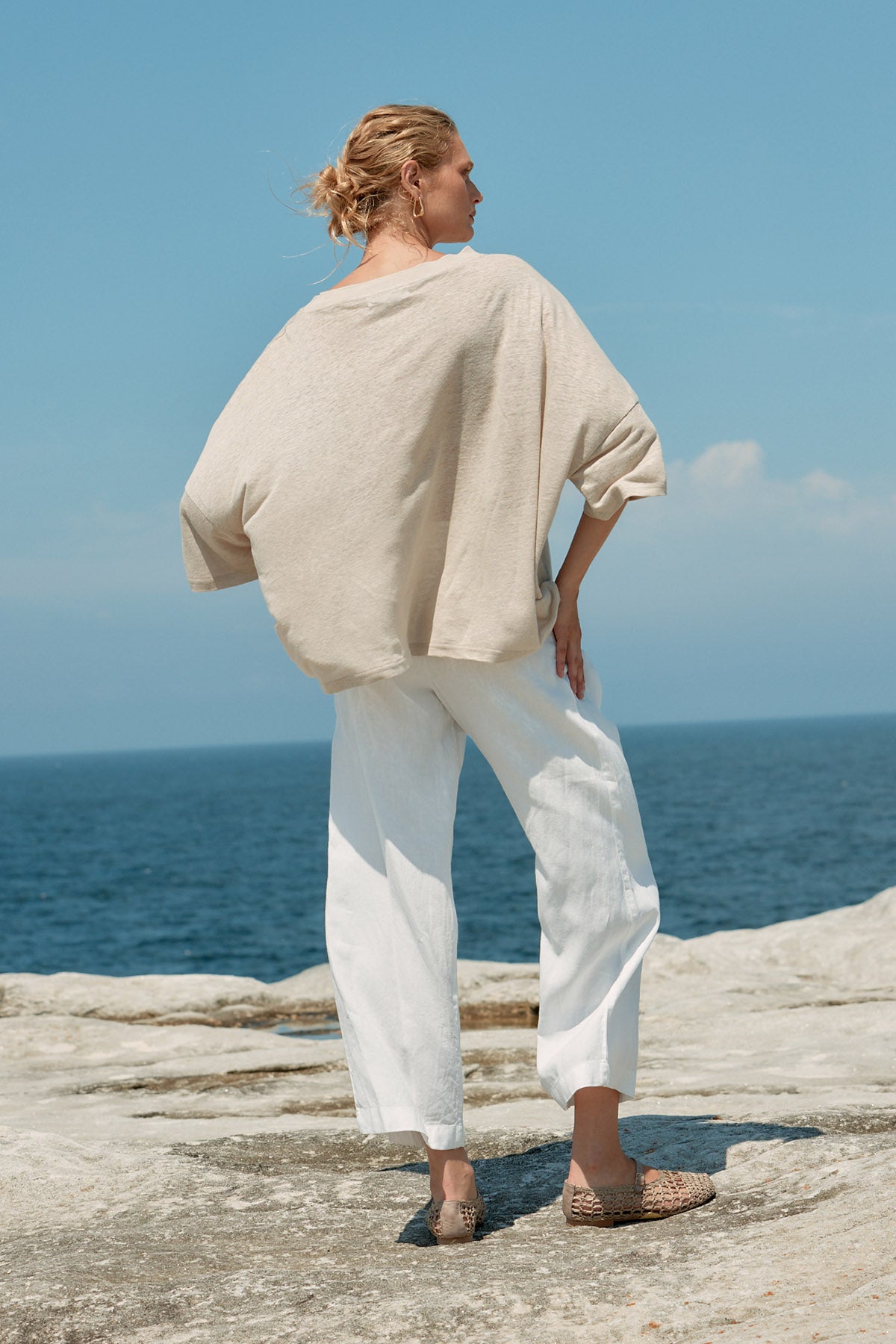 Box Linen Tee - Natural