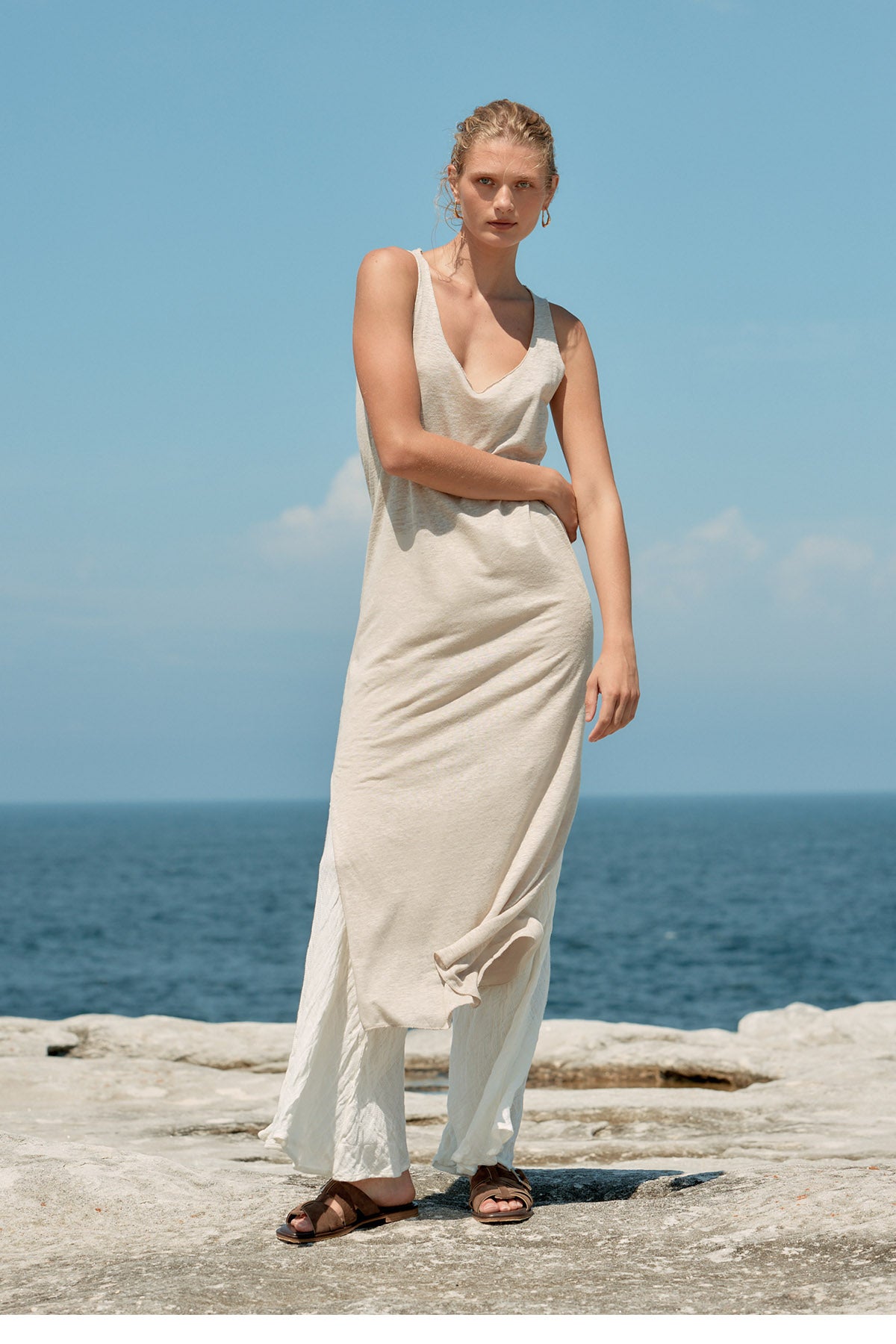 Tank Linen Dress - Natural