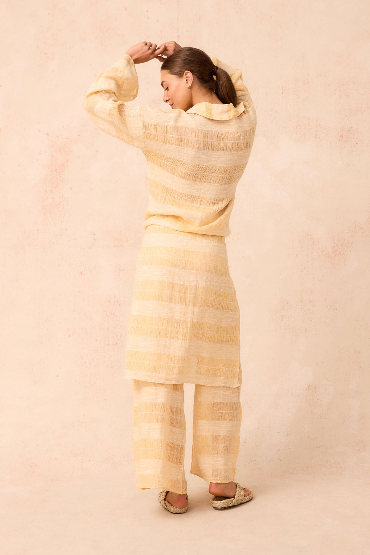 Tusso Shirt Dress - Tela Atena Yellow