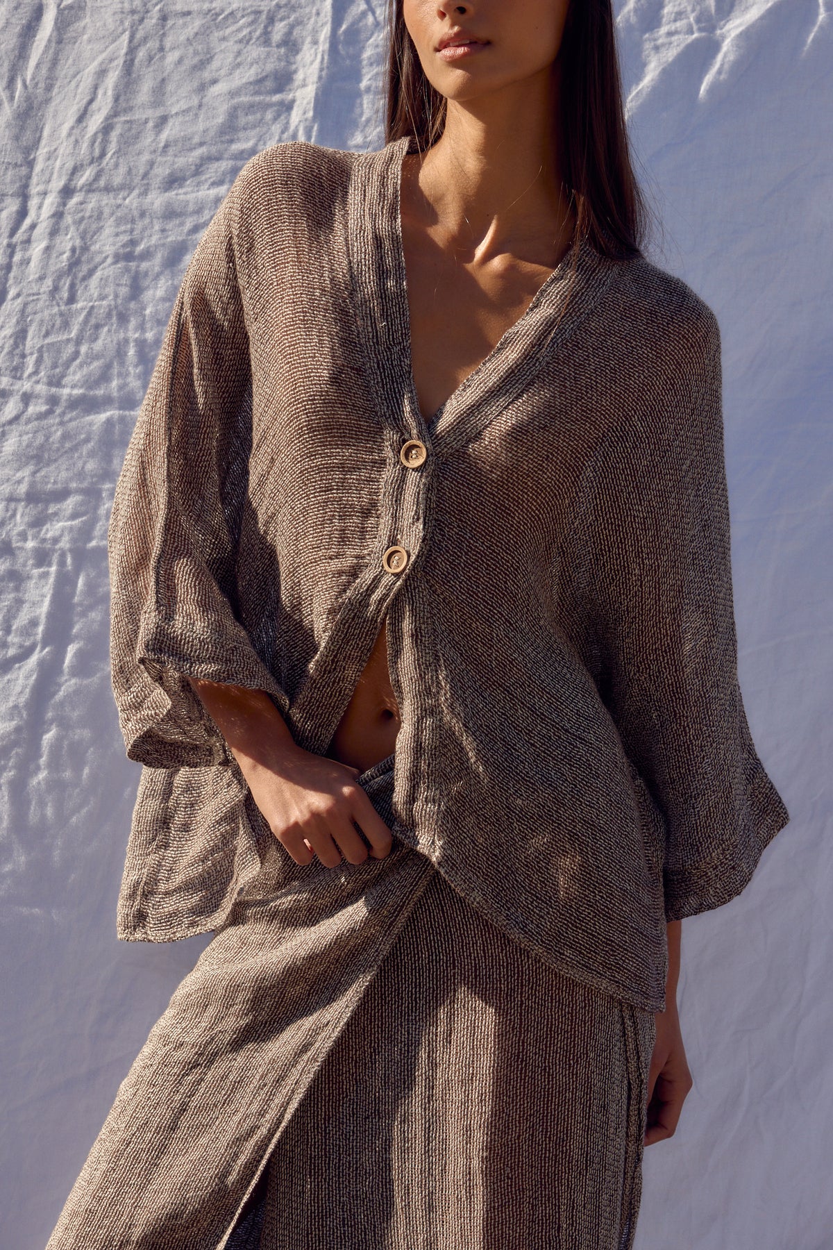 Wrap Skirt - Rete Chocolate