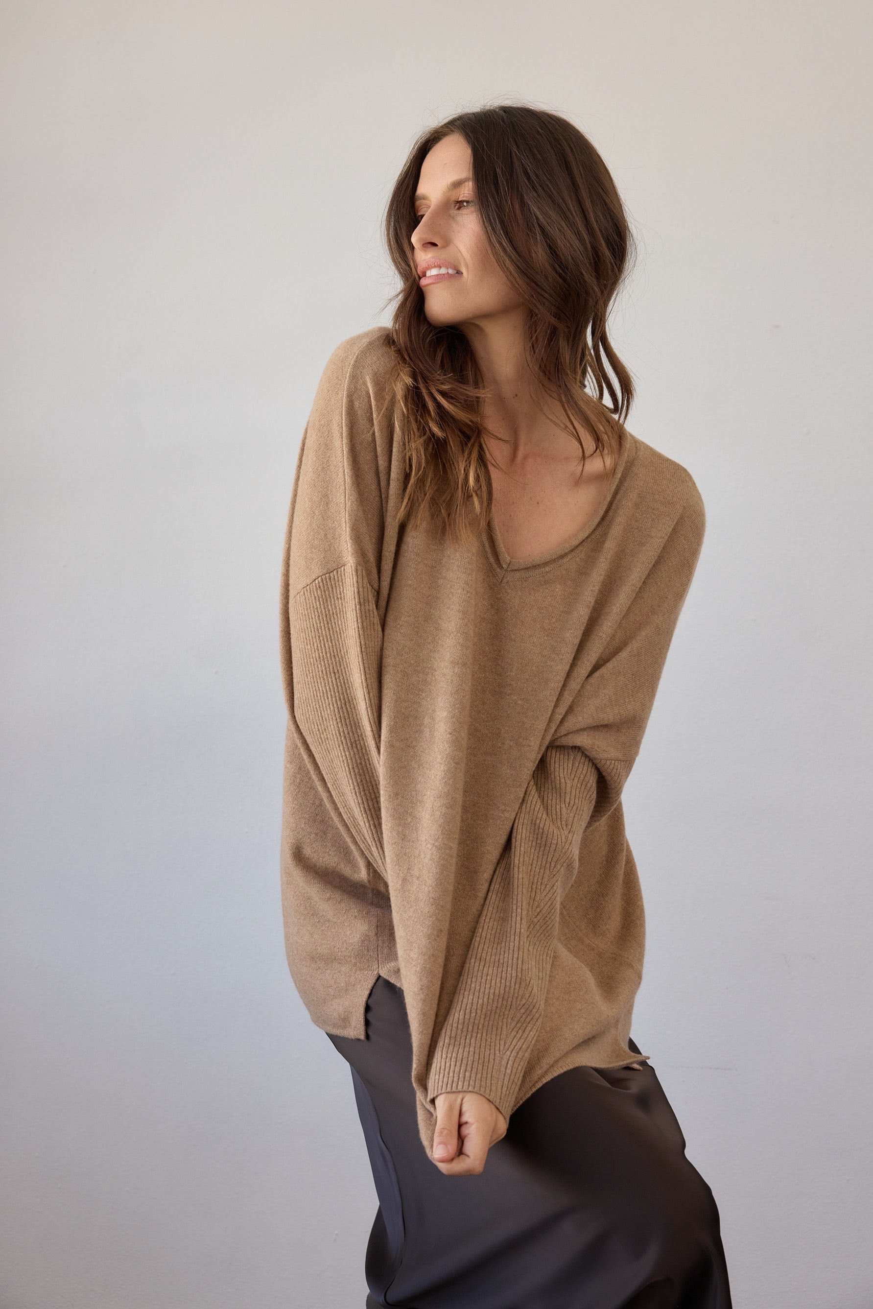 Zoe Cashmere Jumper - Camel