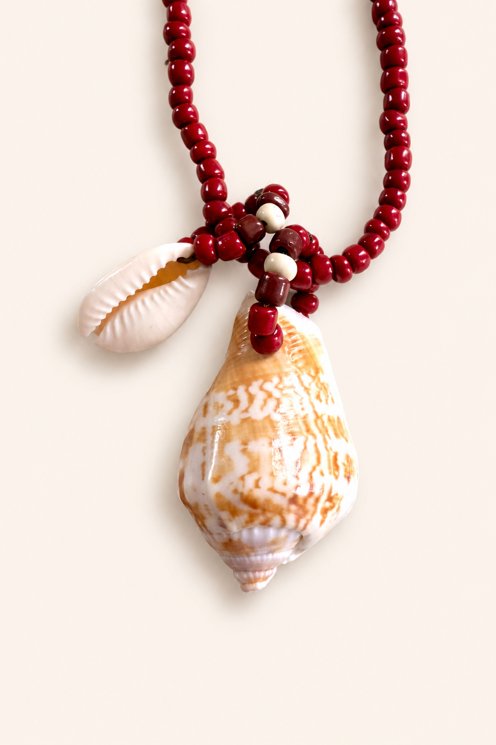 The Formentera Long Necklace – Red Coral