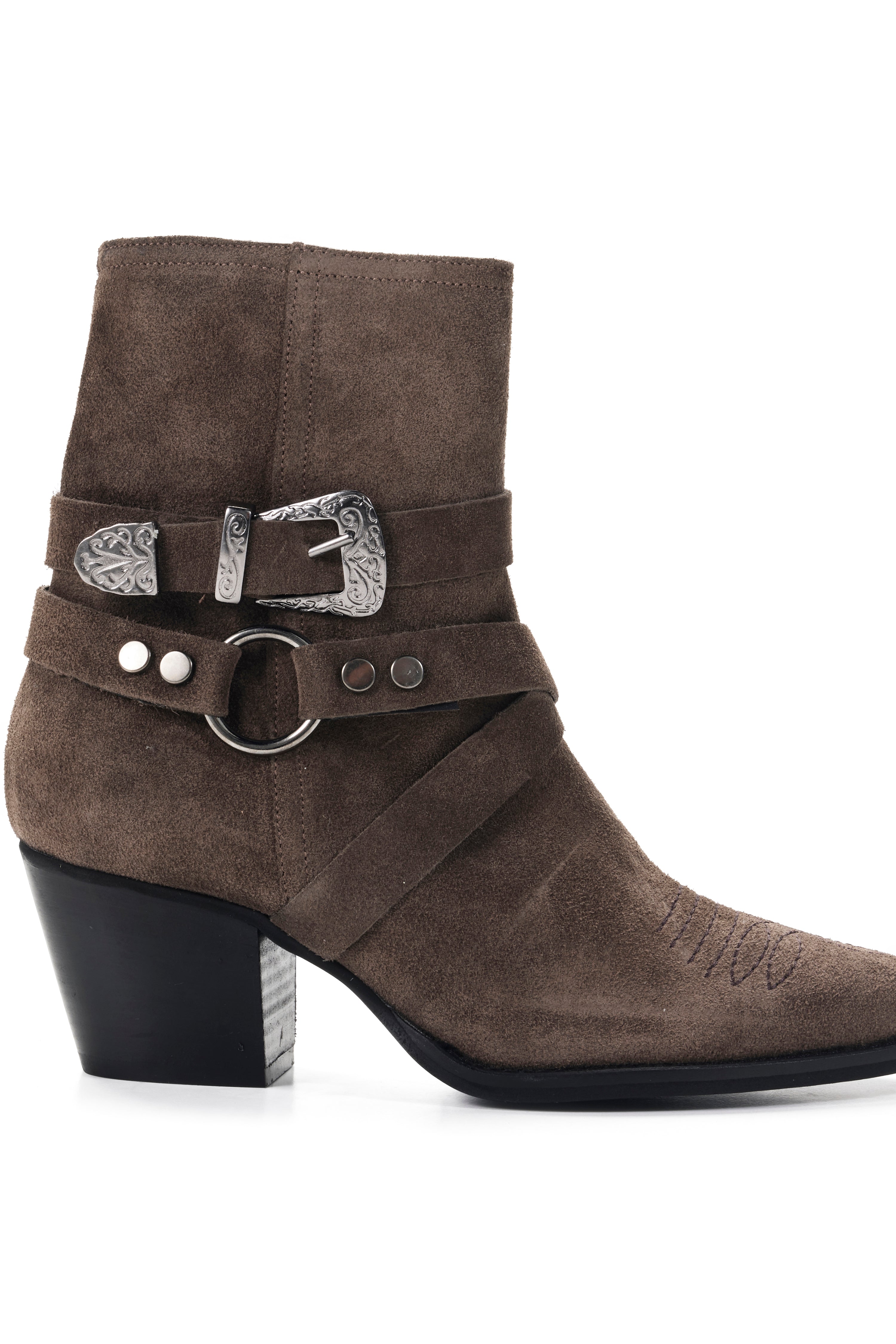 Suede Colt Boot - Dark Taupe