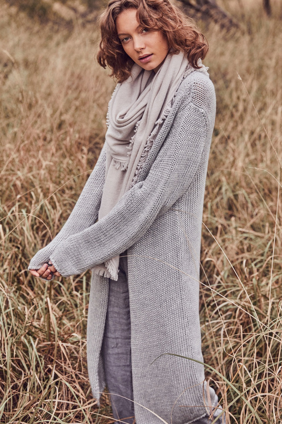 Isabelle Wool Cashmere Wrap - Bisque