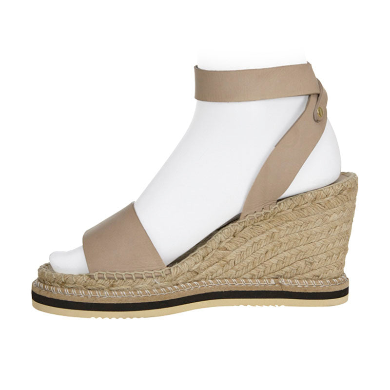 Piped Line Espadrille Taupe