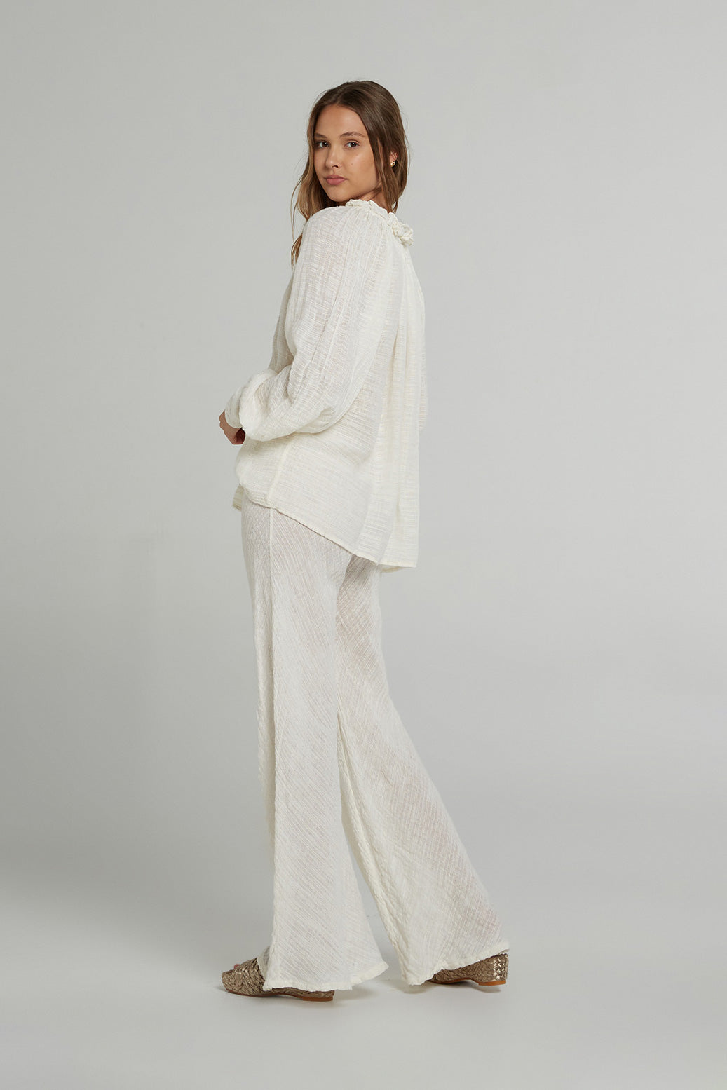 Flute Blouse - Scorpione Panna