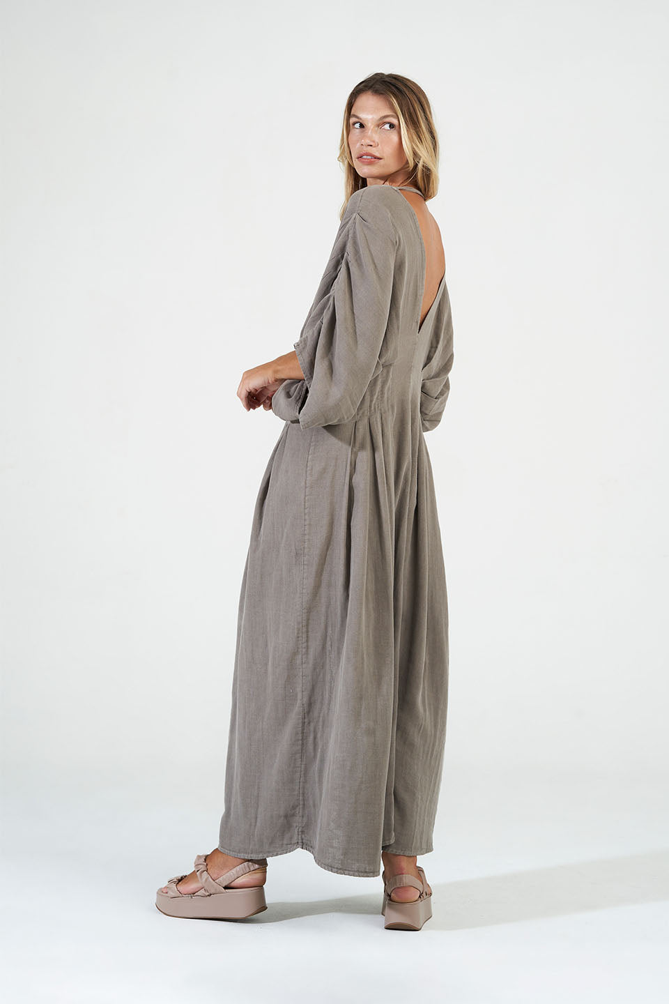 Leila Dress - Mudstone