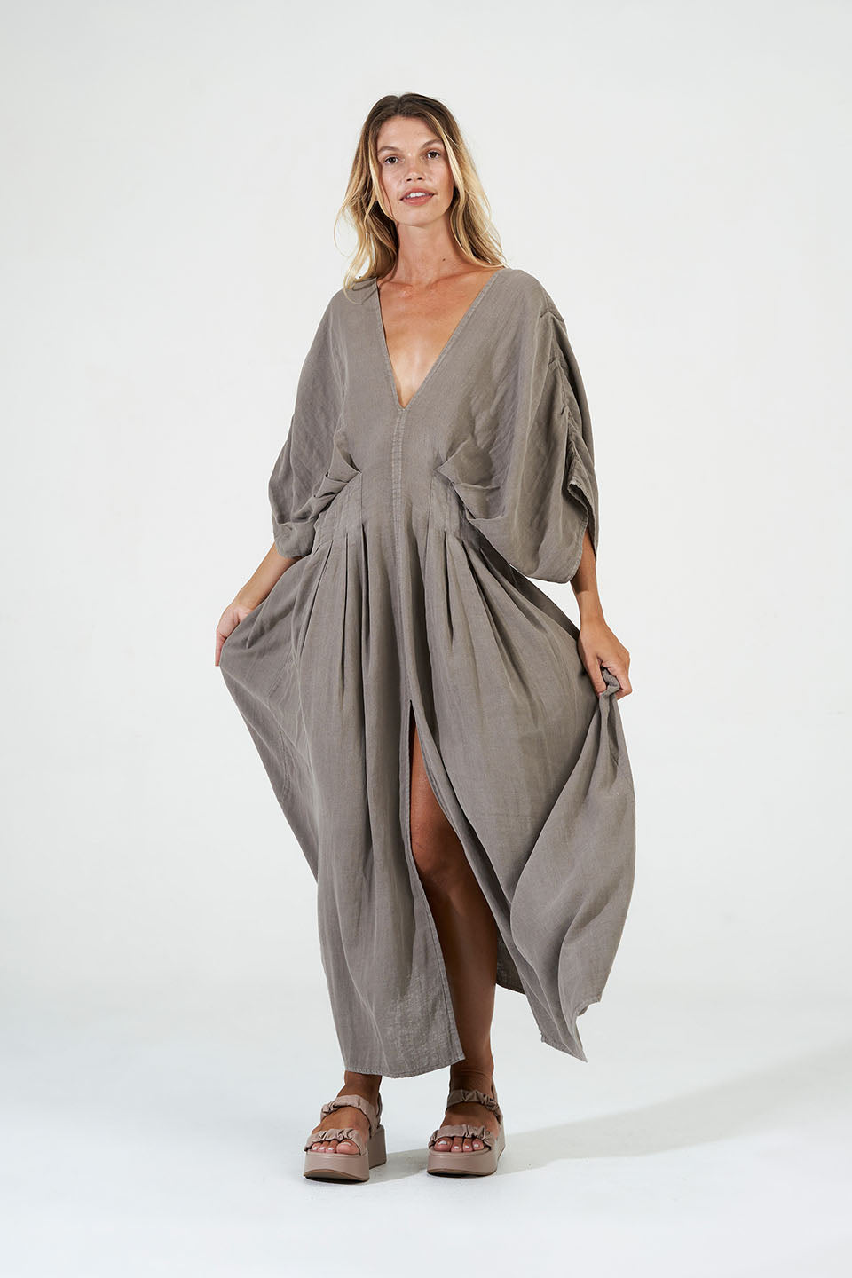 Leila Dress - Mudstone