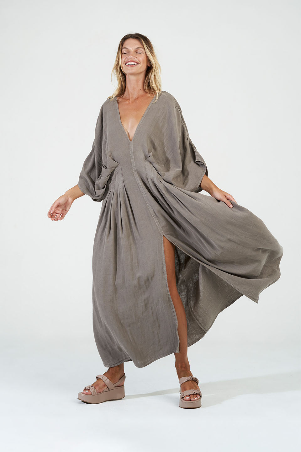 Leila Dress - Mudstone
