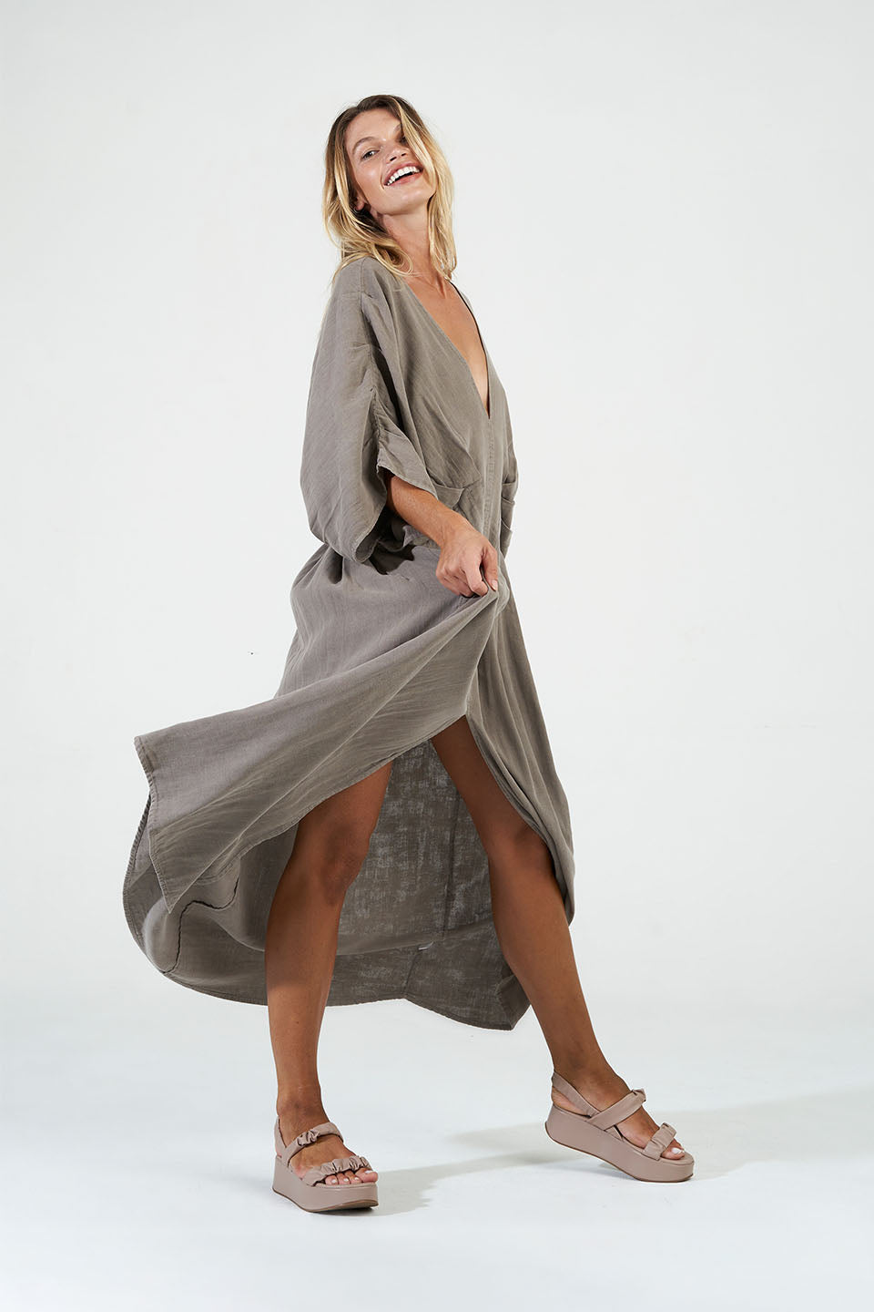 Leila Dress - Mudstone