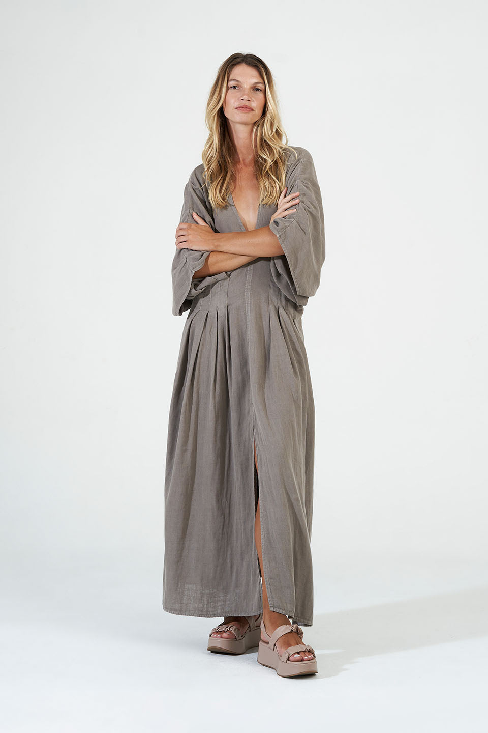 Leila Dress - Mudstone