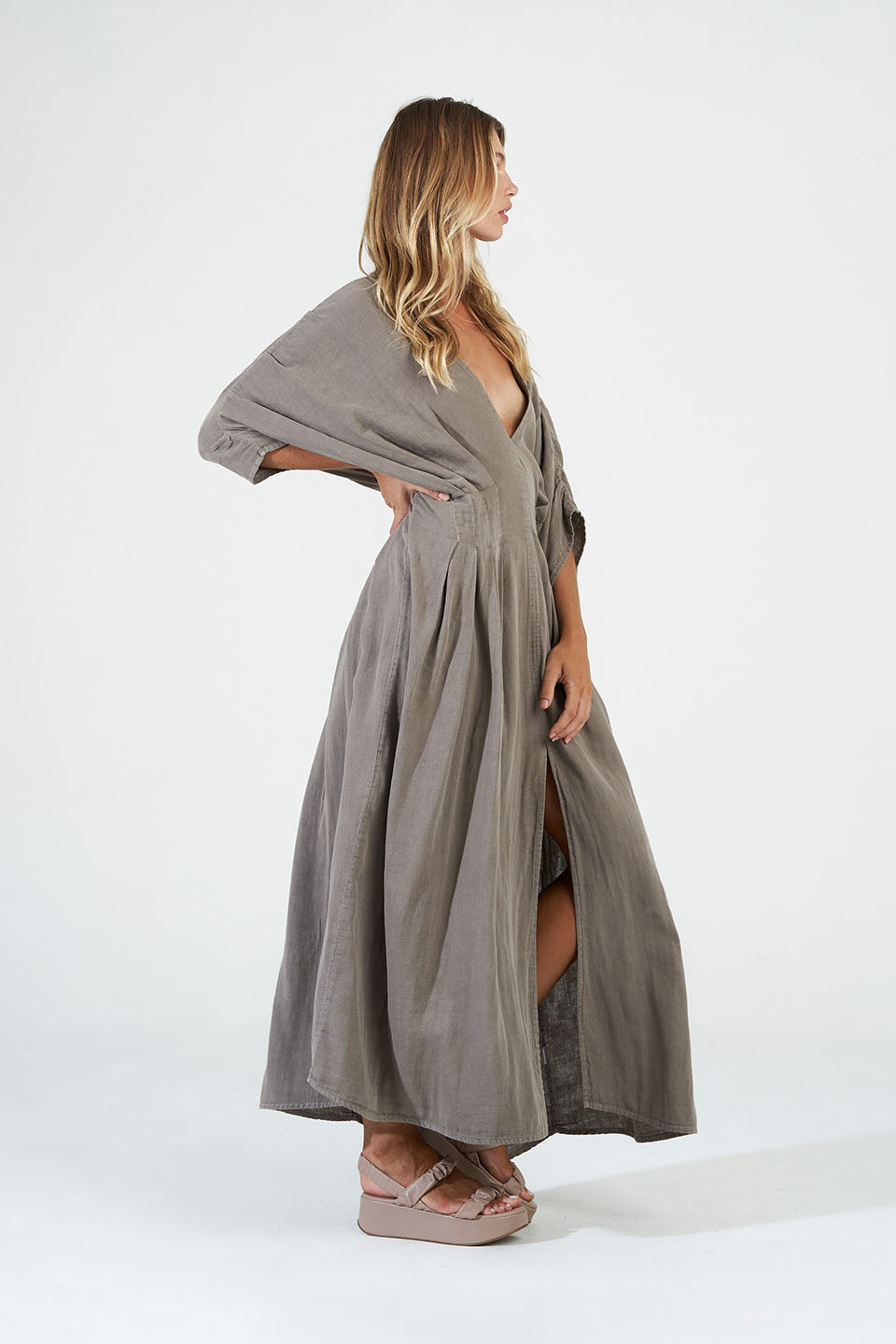 Leila Dress - Mudstone
