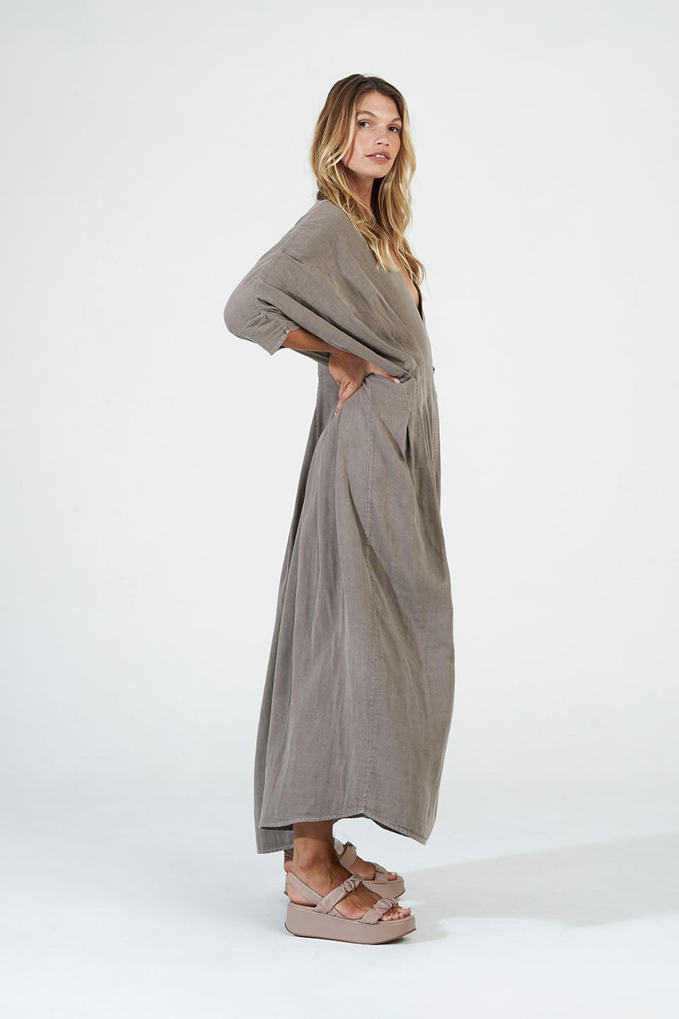 Leila Dress - Mudstone