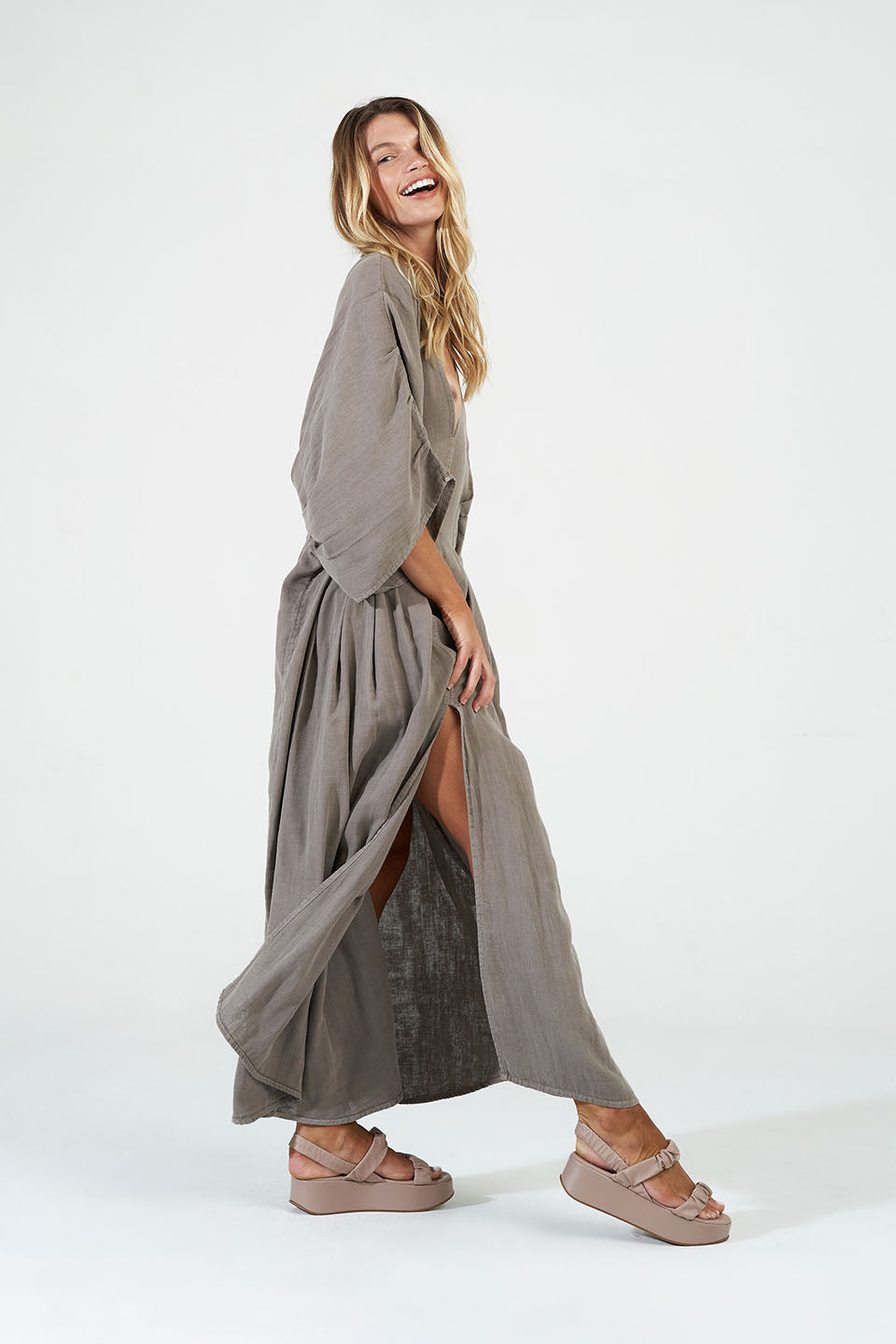 Leila Dress - Mudstone