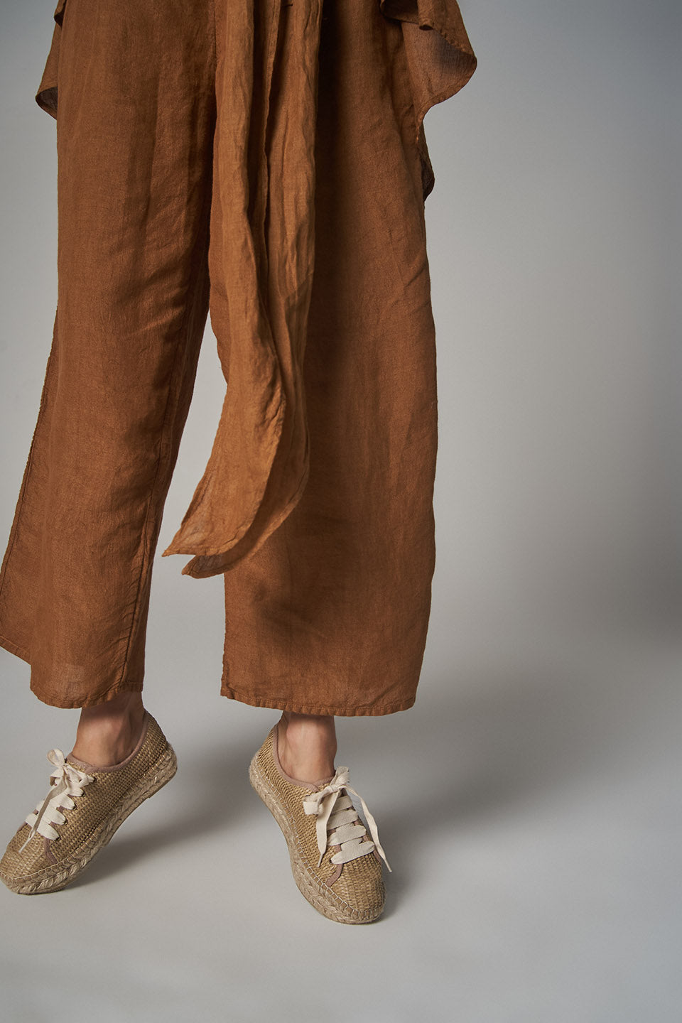Rattan Platform Sneaker - Natural